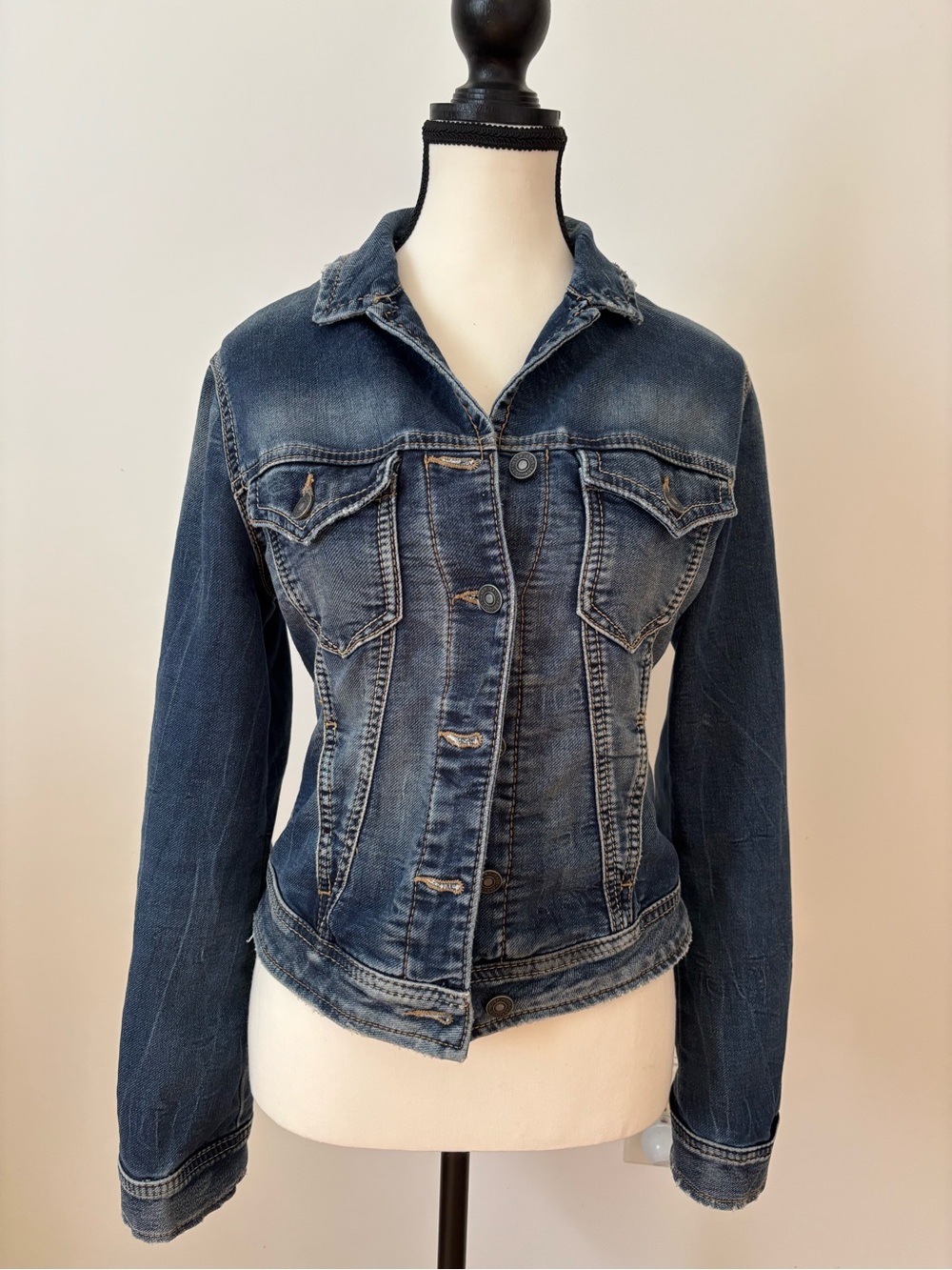 Silver Jeans Classic Dark Blue Denim Jacket - Women Jackets & Coats